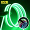 Neon Rope Light 16ft RGBIC — Music Reactive, Remote Controlled, Adapter Included